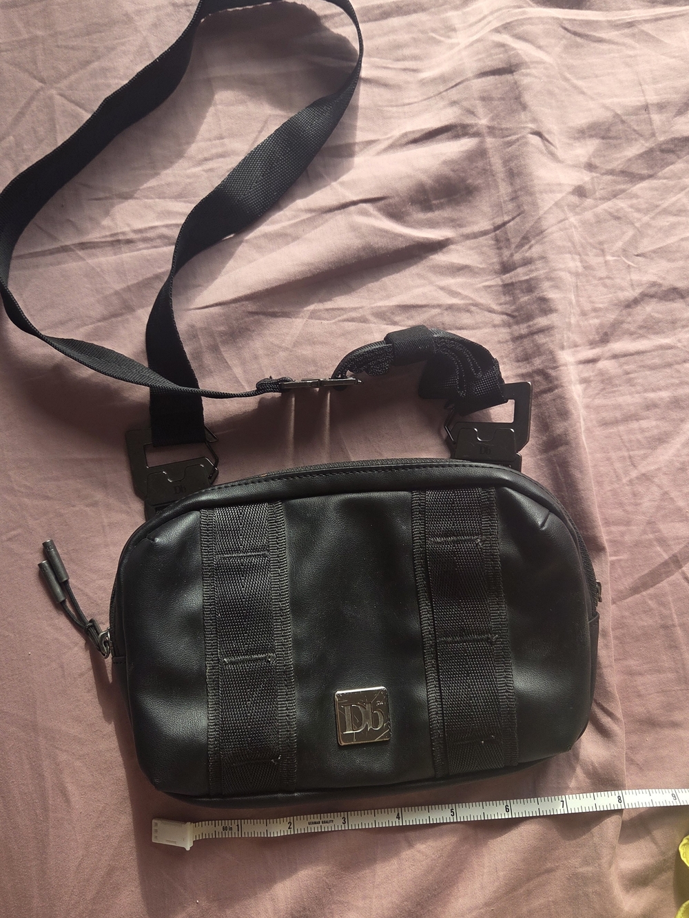 Db (Douchebags) Small Black Crossbody Travel Bag - Unisex And passport Cover